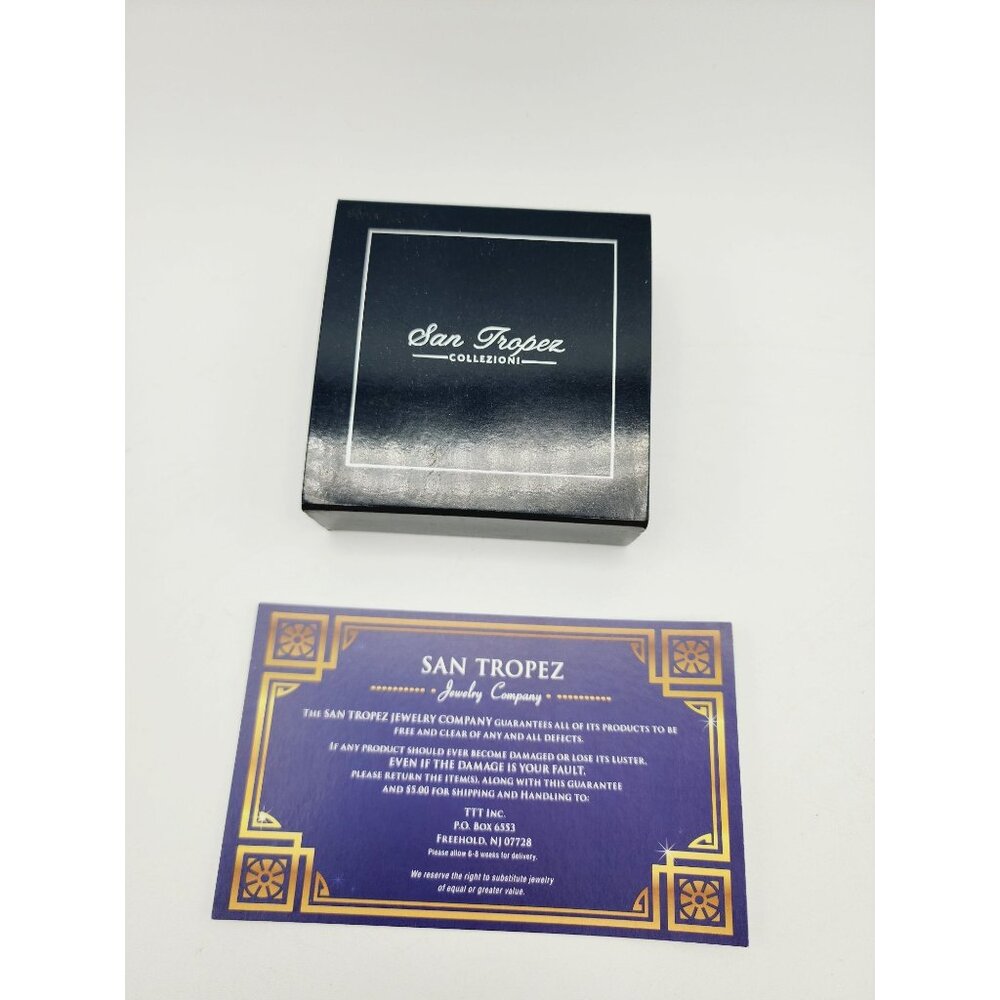 San Tropez 14k Gp Gold Plate silver tone Necklace bracelet set 22"